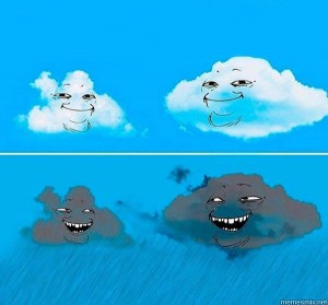 Создать мем: облако мем, мемы про облака, ехидные облака мем