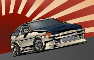 Создать мем: toyota corolla ae86 jdm, тойота ae 86, toyota ae86 trueno