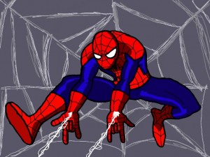 Создать мем: человек паук 1994 спайдерверс, квадратный человек паук, герой человек паук