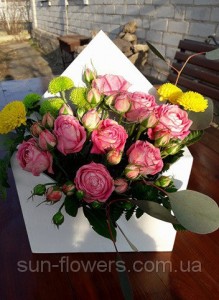 Create meme: wedding floristry, eustoma, rose 3