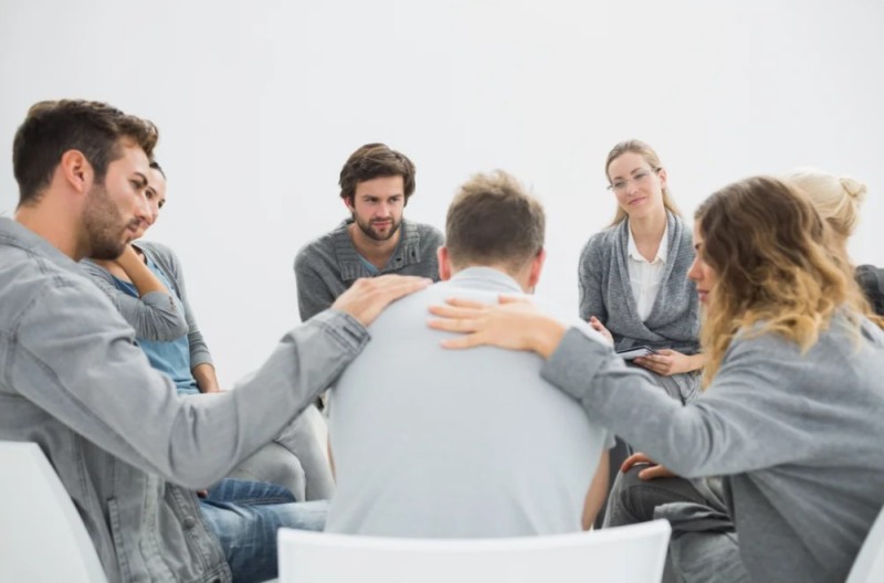 Create meme: group therapy, therapeutic group, alcoholics anonymous 