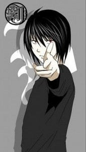 Create meme: death note l, death note