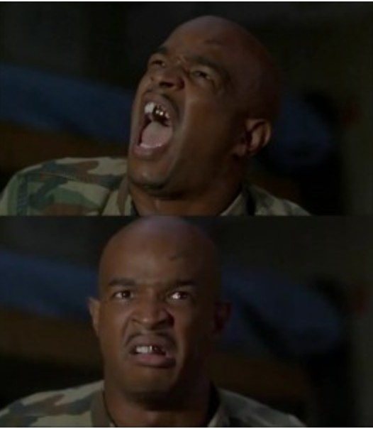 Create meme: major Payne memes, major Payne I can't feel my legs, black humor memes