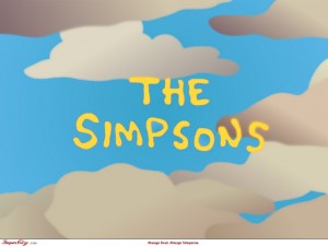 Создать мем: The Simpsons Theme, the simpsons фон облака, the simpsons заставка небо