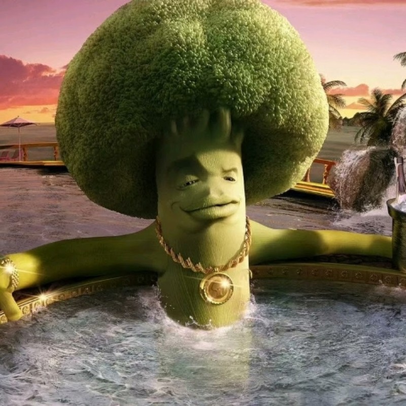 Создать мем: broccoli, прикол, креативная реклама