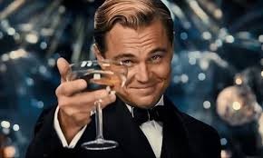 Create meme: Leonardo DiCaprio meme with a glass of, Leonardo DiCaprio raises a glass, DiCaprio raises a glass