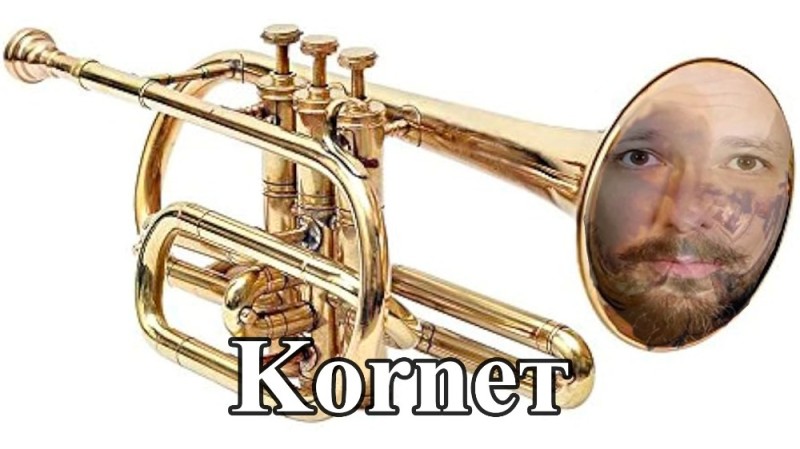 Create meme: wind instrument trumpet cornet, Cornet is a musical instrument, cornet is a wind musical instrument