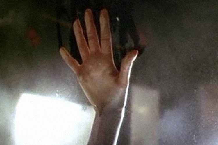 Create meme: Titanic 1997, titanic movie hand, fogged glass