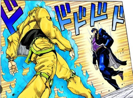 Create meme: Jojo goes to Dio, dio and jotaro meme, dio against jotaro