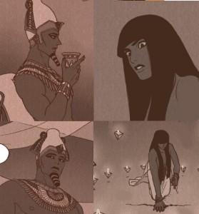 Create meme: A list of Egyptian gods, the author's comic, manhwa ennead of Hathor