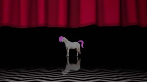 Create meme: dark image, unicorn, twin peaks