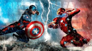 Create meme: The first avenger: the Confrontation, the first avenger opposition banner, iron man and captain America photos