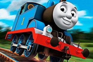 Create meme: cartoons for kids, toy Thomas the tank engine, Thomas the tank engine with a fountain