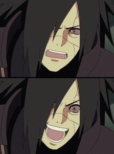 Создать мем: мадара с лицом хаширамы, madara uchiha гиф, мадара учиха скрины