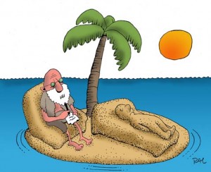 Create meme: desert island, lonely island, cartoon
