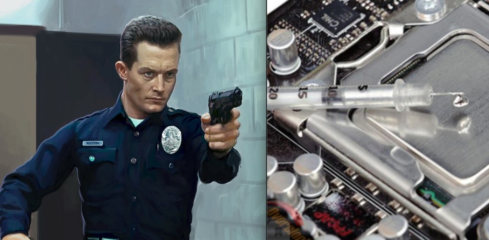 Create meme: thermal interface liquid metal, the best thermal paste, Robert Patrick Terminator 2