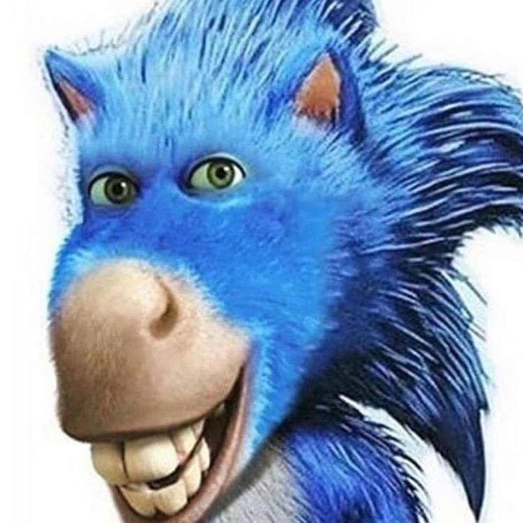 Создать мем: синий еж, sonic the hedgehog: the movie, cursed memes