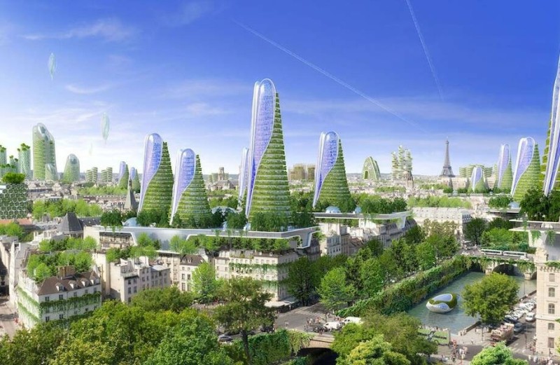 Create meme: green architecture, future , future city