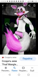 Create meme: foxy and mangle, mangle the mangle, mangle fnaf