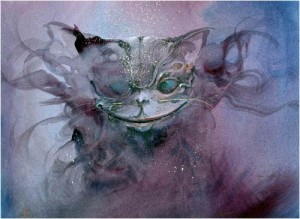 Create meme: Alice in Wonderland, cheshire cat, surrealism