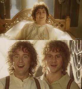 Create meme: The Lord of the rings, Frodo Baggins memes, Brandybuck Meriadoc and Peregrin took