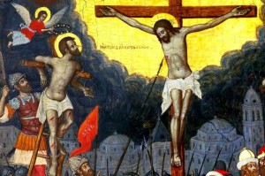 Создать мем: распятие иисуса христа на кресте икона фреска, афонская икона распятие, распятие иисуса христа