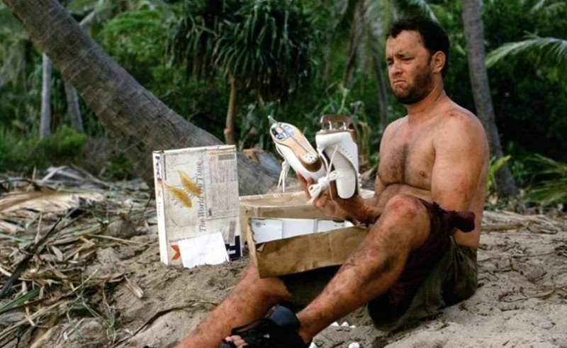 Create meme: outcast movie 2000 wilson, Tom Hanks outcast, Tom hanks is an outcast coconut