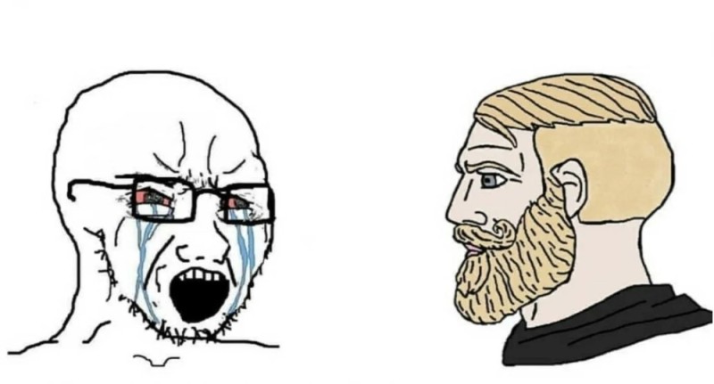 Create meme: marat beard memes, wojak meme quarrel, bearded man meme