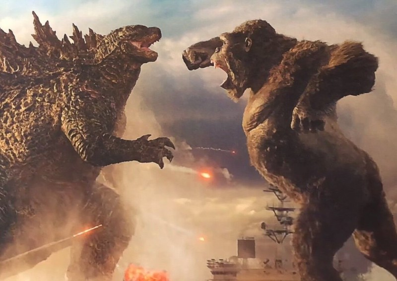 Создать мем: godzilla vs king, godzilla vs king kong, годзилла против кинг конга