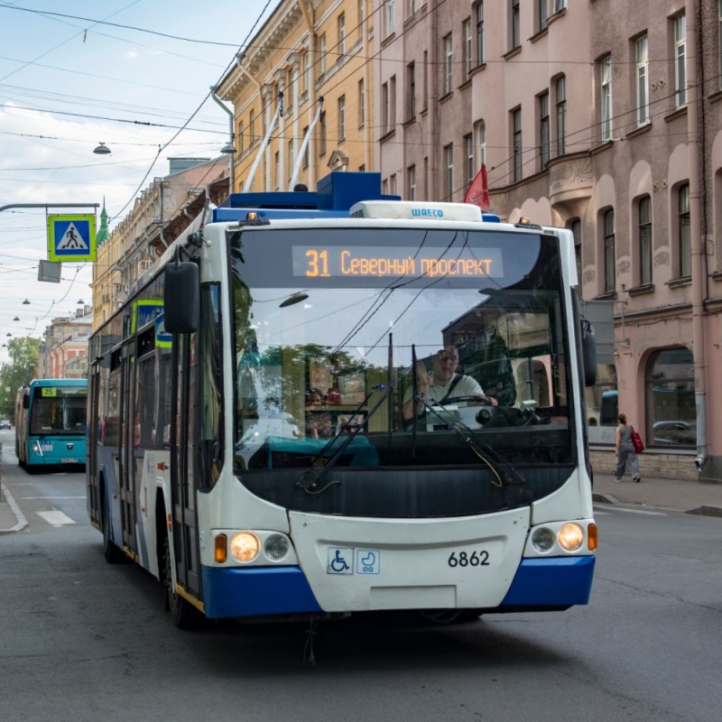 Create meme: urban electric transport , trolleybus , trolleybuses in St. Petersburg