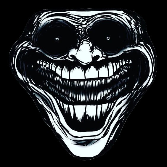 Create meme: trollface scary faces, The trollface is creepy, trollface monster