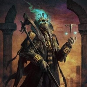 Create meme: skeleton art necromancer, dark magician, fantasy undead Lich