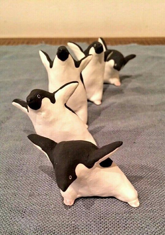 Create meme: penguin family toys, marine and polar animals deagostini, deagostini polar animals