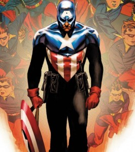 Создать мем: Баки в костюме Капитана Америки