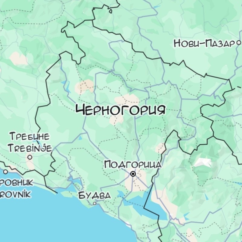Create meme: Montenegro map, map , Montenegro borders on the map