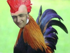 Create meme: the year of the rooster, fiery cock, Oleg cock