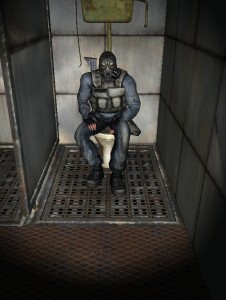 Create meme: Zhorik Stalker, Stalker sits, S. T. A. L. K. E. R.