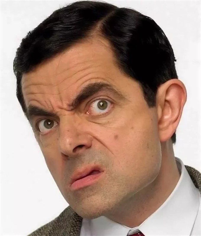 Create meme: Mr. bean , Mr bean surprise, Rowan Atkinson Mr bean