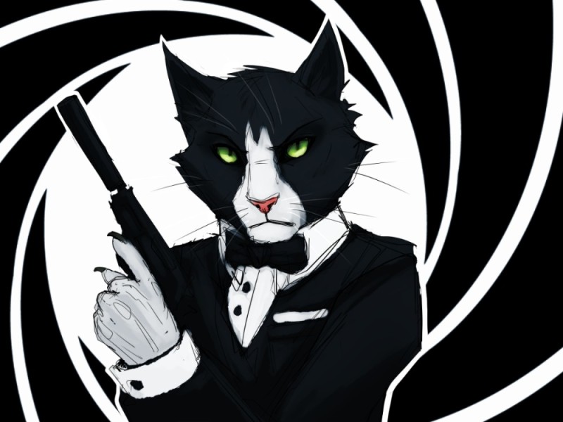 Create meme: Felix the cat, the cat is gangster, cats mafia