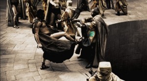 Create meme: no this is Sparta, this is sparta , 300 Spartans kick
