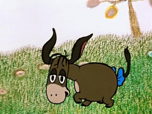 Create meme: winnie the pooh cartoon voiced by a donkey, Eeyore , the donkey from winnie the pooh