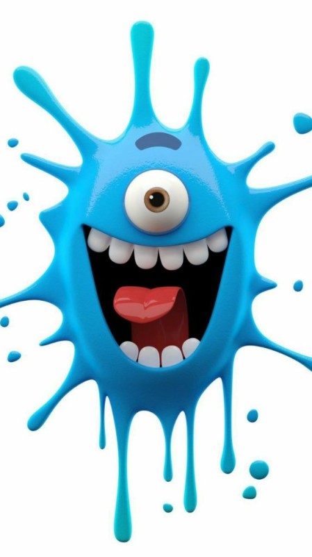Create meme: funny blots, blob monster, smiling monster 