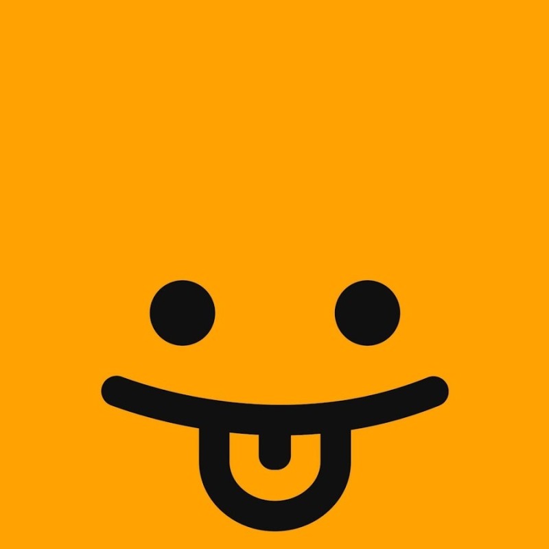 Создать мем: логотип, желтый фон, happy