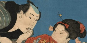 Создать мем: весенние гравюры японские сюнга, сюнга утагава, японская ксилография сюнга