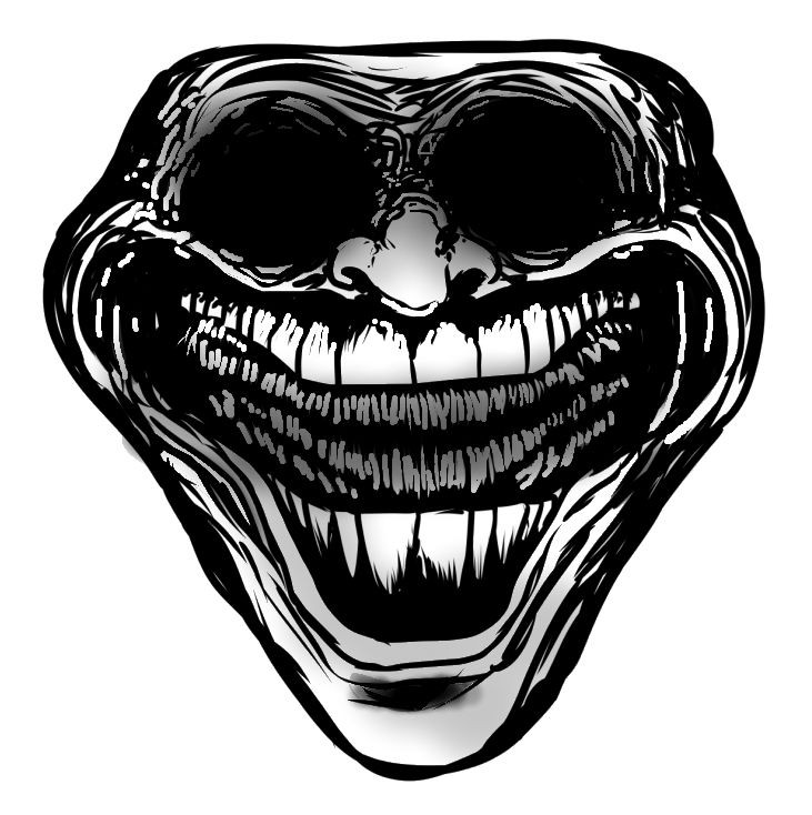 Create meme: trollface face, trollface scary faces, evil trollface