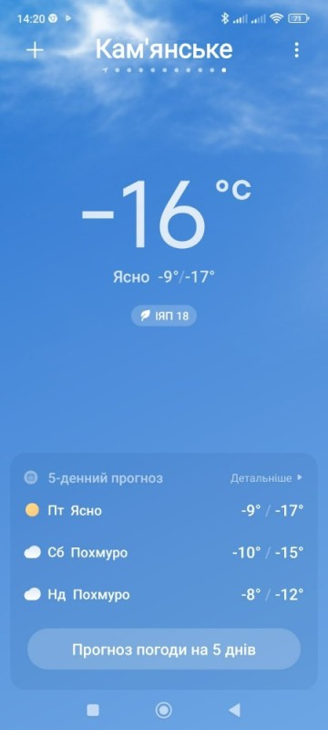 Create meme: today's weather, weather , the phone screen