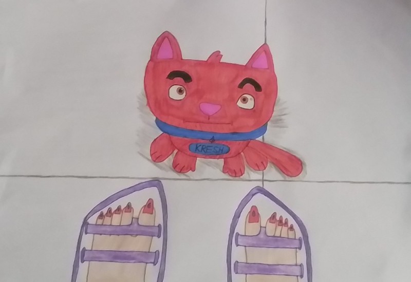 Create meme: drawings , three cats , figure 