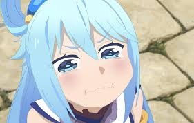 Создать мем: богиня аква, aqua konosuba, аква коносуба crying