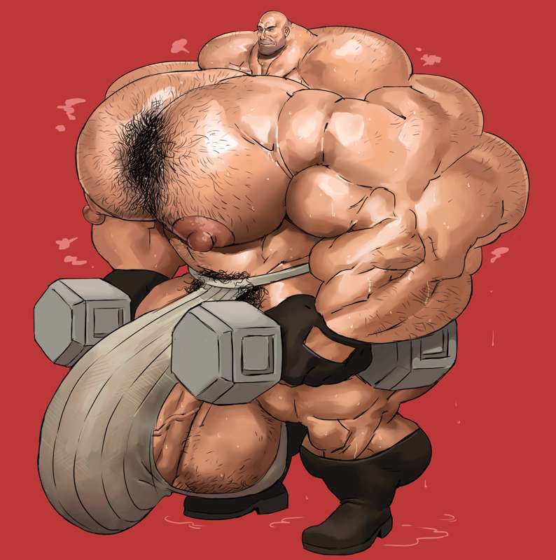 Создать мем: качок карандашом, hyper muscle, аниме