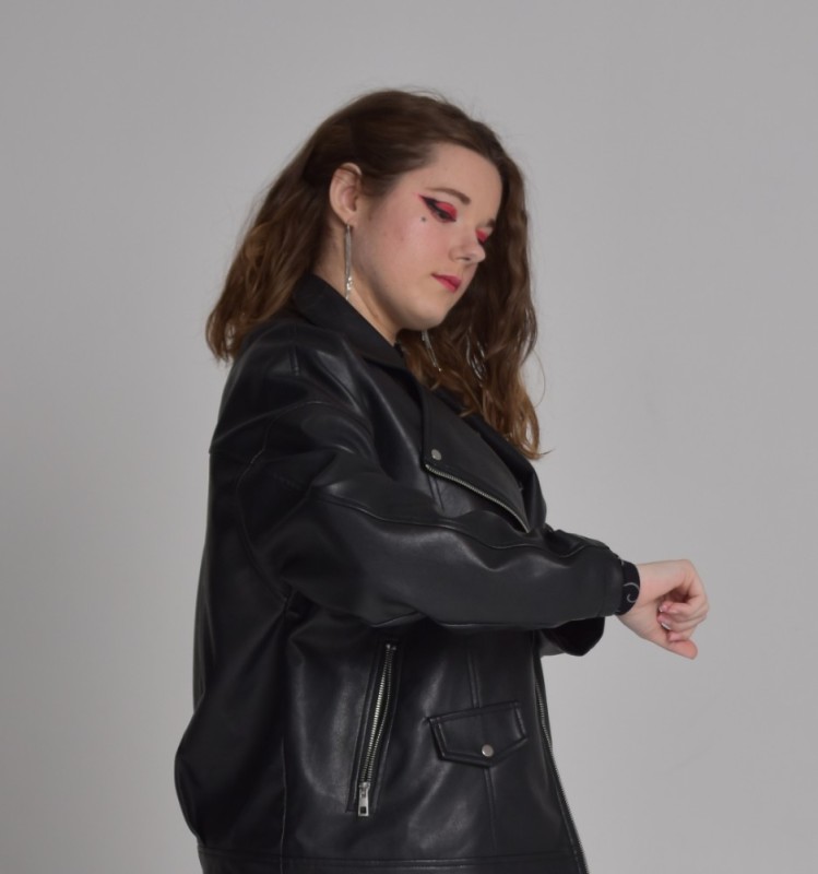 Create meme: women 's leather jacket, women's leather jacket, women's leather jacket